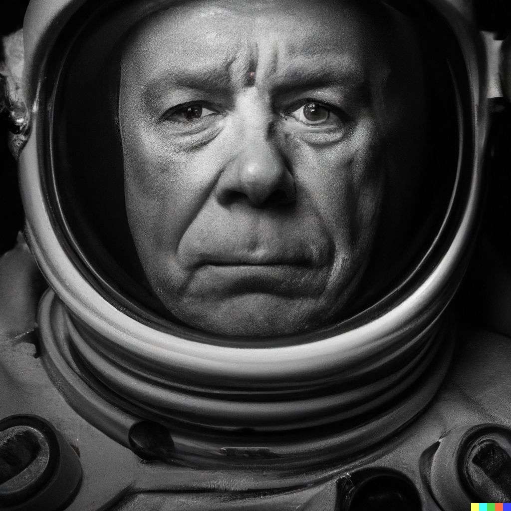 an astronaut, photograph taken by Lee Jeffries